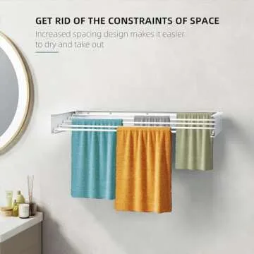 Space Saving SZJoyBet Collapsible Laundry Drying Rack