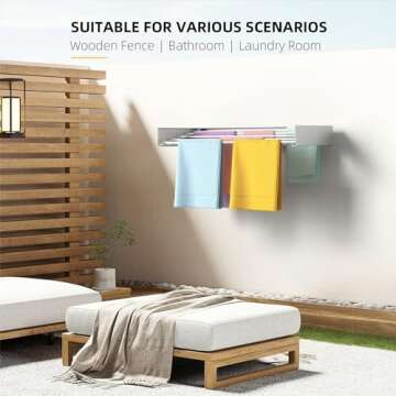 Space Saving SZJoyBet Collapsible Laundry Drying Rack