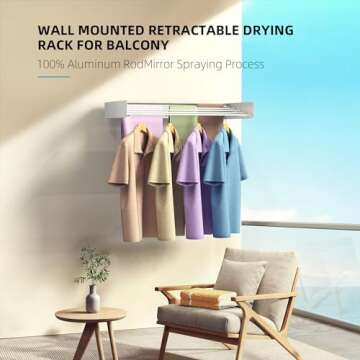 Space Saving SZJoyBet Collapsible Laundry Drying Rack