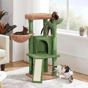 Yaheetech Cactus Cat Tree, 42in Cat Tower for Indoor Cats, Multi Level Cat Condo Scratching Post, Ca...