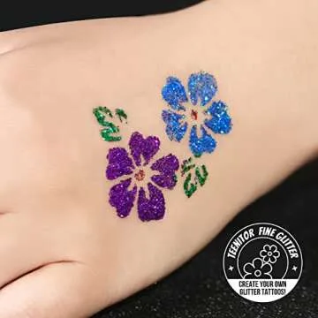 Teenitor Glitter, Holographic Chunky Glitters and Fine Glitters, Body Glitter for Nails, Face Glitter Assorted Glitter, Festival Glitter for Nail Face Hair Body, Glitter for Resin Tumblers, 16+16pcs