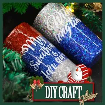 Teenitor Glitter, Holographic Chunky Glitters and Fine Glitters, Body Glitter for Nails, Face Glitter Assorted Glitter, Festival Glitter for Nail Face Hair Body, Glitter for Resin Tumblers, 16+16pcs