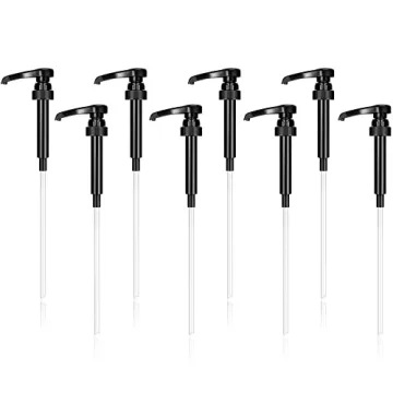 Zopeal 8 Pieces Syrup Pumps, Coffee Syrup Dispenser Pump, Flavor Syrup Pump Fits 750ml Bottles for C...