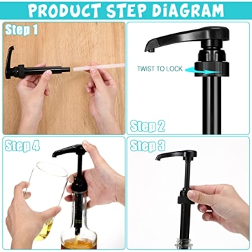 Zopeal 8 Syrup Pumps for Easy Coffee Syrup Dispensing