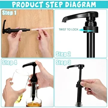 Zopeal 8 Syrup Pumps for Easy Coffee Syrup Dispensing