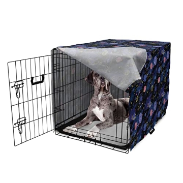 Ambesonne Galaxy Dog Crate Cover for Large Dogs, Stylish and Durable
