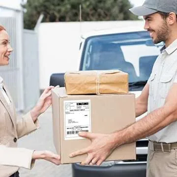 MFLABEL Fanfold 4" x 6" Direct Thermal Labels White Perforated Shipping Labels (100 Labels)