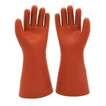 ShuangAn Electrical Insulated Rubber Gloves Electrician 12KV High Voltage Safety Protective Work Gloves Insulating for Lineman Man Woman