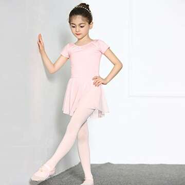 MANZI 3 Pairs Women's Girl's Dance Tights Convertible Transition Ballet Tights 40D Ballet Pink S(4-6y)