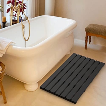 Bamboo Wooden Bath Mat - Non-Slip Waterproof Shower Carpet