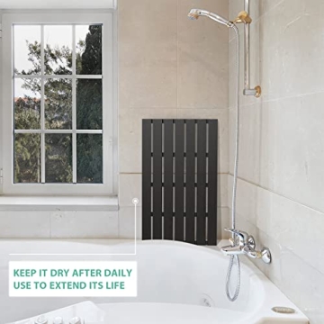 Bamboo Wooden Bath Mat - Non-Slip Waterproof Shower Carpet