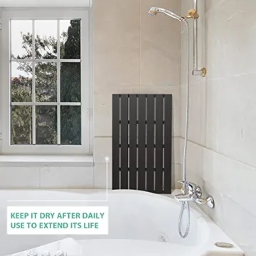 Bamboo Wooden Bath Mat - Non-Slip Waterproof Shower Carpet