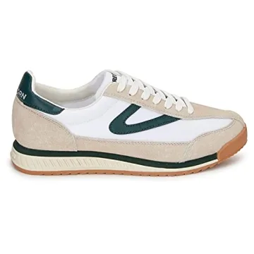 TRETORN Women's Rawlins Casual Lace-Up Sneakers, White/Green, 7.5