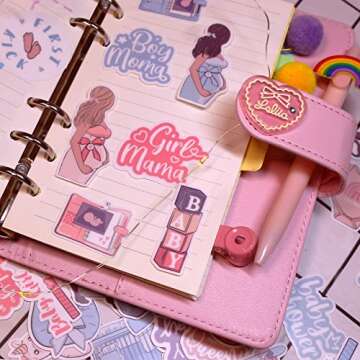 ALOHA SUN Ready to Pop Stickers for Girl or Boy Planner Scrapbook Journal | Pregnancy and Baby Showe...