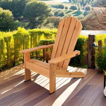 KidKraft Wooden Adirondack Children's Outdoor Chair, Kid's Patio Furniture, Honey, Gift for Ages 3-8 21.5 x 19.2 x 24.5