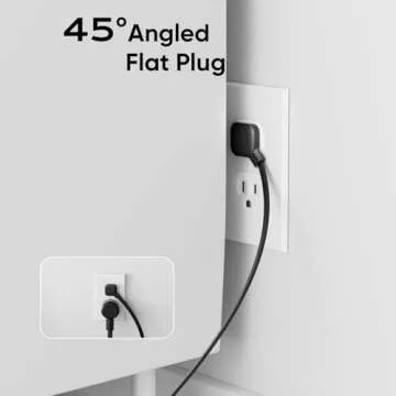 Desk Clamp Surge Protector, 10 FT Extension Cord, Fast Charging Station with 4 AC Outlets 2 USB-A and 2 USB-C Ports, Fit 1.7 inch Tabletop Edge, Desk Power Strip for Home Office Room