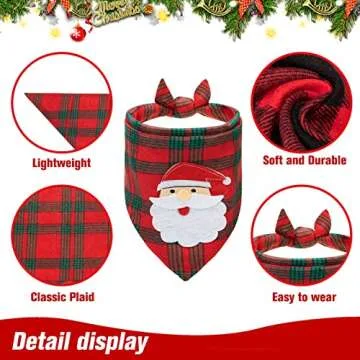 PAWCHIE Christmas Dog Bandanas - Santa & Elk Designs