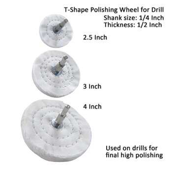 PURUI 13PCS Metal Buffing Polishing Wheel Kit for Drill,for Aluminum Brass Bronze Polish,Kit includes:7PCS Mounted Buffing Polishing Wheels/4PCS Felt Bobs/2PCS Brown Tripoli & Blue Polishing Compound