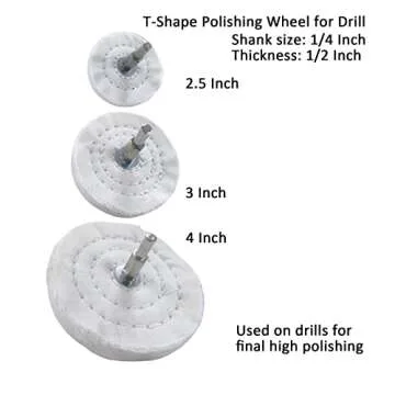 PURUI 13PCS Metal Buffing Polishing Wheel Kit for Drill,for Aluminum Brass Bronze Polish,Kit includes:7PCS Mounted Buffing Polishing Wheels/4PCS Felt Bobs/2PCS Brown Tripoli & Blue Polishing Compound