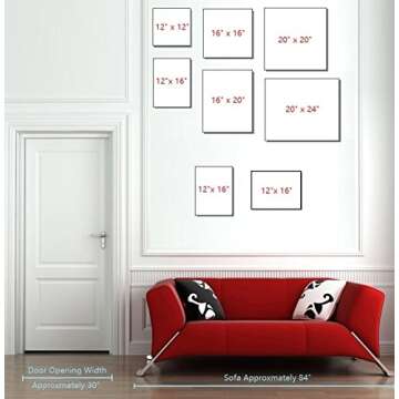 Niwo ART - Wanderer above the Sea of Fog, World's Most Famous Paintings Series, Canvas Wall Art Home Decor, Gallery Wrapped, Stretched, Framed Ready to Hang (16"x12"x3/4")