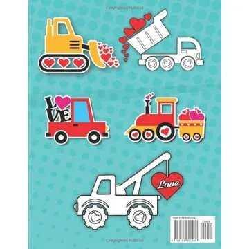 Valentine's Day Coloring Book for Boys: Trucks, Robots, Dinosaurs & More
