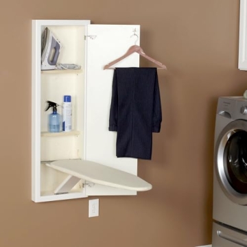 Stylish In-Wall Ironing Cabinet with Storage Spaces