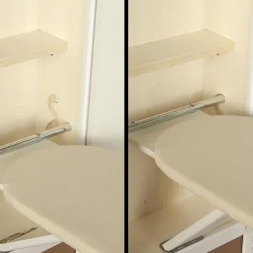 Stylish In-Wall Ironing Cabinet with Storage Spaces