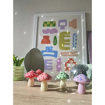 Havenstone Home Mushroom Candle - Colorful, Unscented Decor
