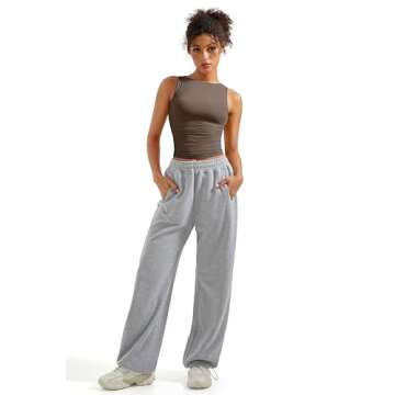 SUUKSESS Women Double Lined Sleeveless Going Out Basic Tank Tops Ruched Summer Casual T Shirts (Brown,Medium)