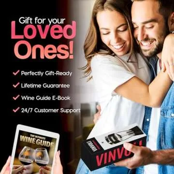 Vinvoli Deluxe Red Wine Aerator Decanter - Unique Three-Stage Aeration, Sediment Filter, No-Drip Stand - Quality and Convenience for Wine Lovers and Sommeliers