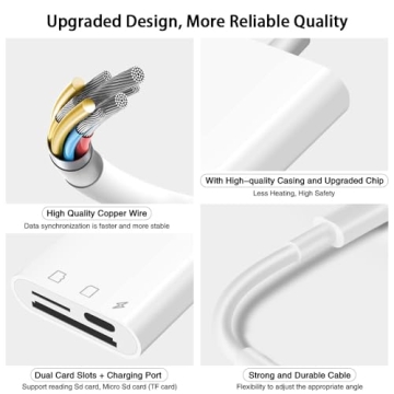 2 In 1 SD Card Reader for Fast File Transfer & Charging