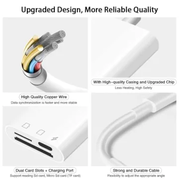 2 In 1 SD Card Reader for Fast File Transfer & Charging
