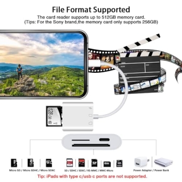 2 In 1 SD Card Reader for Fast File Transfer & Charging