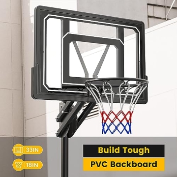 Atufare Portable Basketball Hoop Outdoor Adjustable 5.5FT-9.5FT