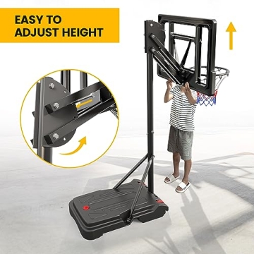 Atufare Portable Basketball Hoop Outdoor Adjustable 5.5FT-9.5FT