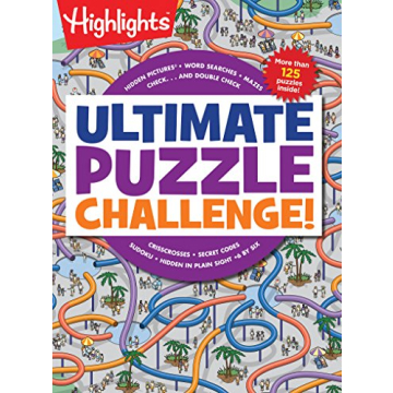 Ultimate Puzzle Challenge!: 125+ Brain Puzzles for Kids, Hidden Pictures, Mazes, Sudoku, Word Search...