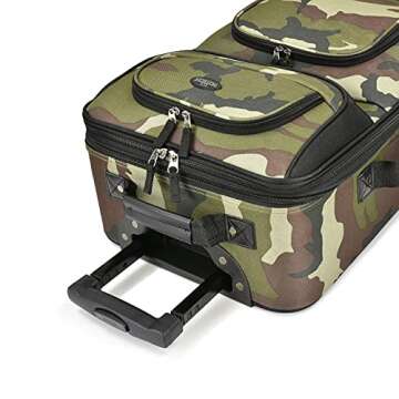 U.S. Traveler Rio Lightweight Carry-On Suitcase 20" Softside Expandable Design, Durable, Business and Travel, Camouflage, Set