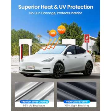 REEVAA 2025 Tesla Model Y Sunshade - Ultimate UV Protection
