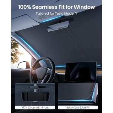 REEVAA 2025 Tesla Model Y Sunshade - Ultimate UV Protection
