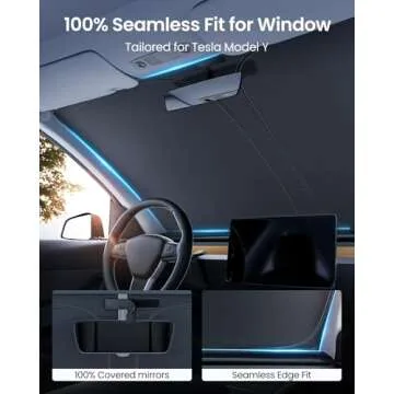 REEVAA 2025 Tesla Model Y Sunshade - Ultimate UV Protection