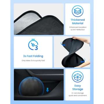 REEVAA 2025 Tesla Model Y Sunshade - Ultimate UV Protection