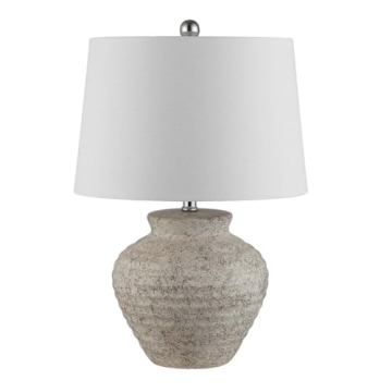 Elegant Rustic Grey Ceramic Table Lamp by Safavieh