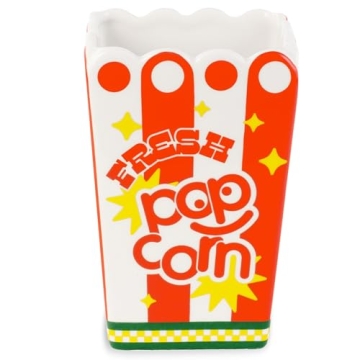 ban.do Decorative Ceramic Vase, Tall Vase for Centerpiece, Popcorn Bucket, Unique Vase for Home/Kitchen/Office Decor, Popcorn Bag