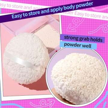 Gootaimi 6 Inch Body Powder Puff for Flawless Application