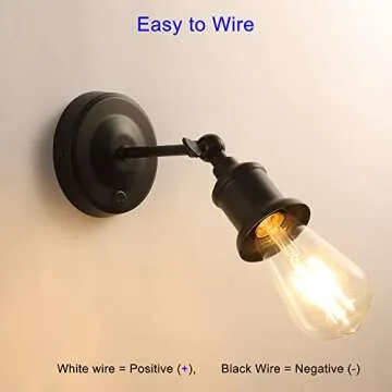 Maichis 12V LED RV Wall Sconce with Switch & Bulb