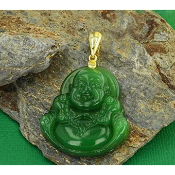 Green Jade Buddha Pendant Necklace for Luck and Style