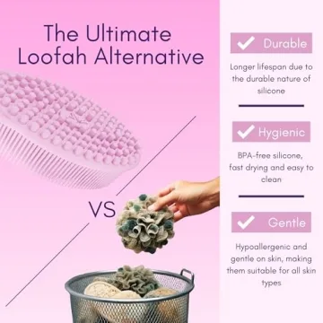 Avilana Silicone Body Scrubber – Gentle, Eco-Friendly Shower Essential