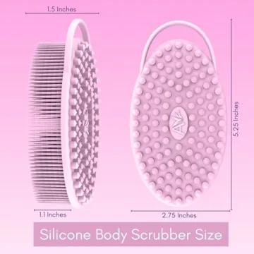Avilana Silicone Body Scrubber – Gentle, Eco-Friendly Shower Essential