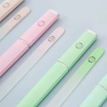 Malva Belle Best Crystal Glass Nail File for Women - Nail File & Travel Case - Nail File Set - Heavy Duty Nail File for Natural Nails, Gel - Professional Nail Shaper – Nail Essentials - Lilac 2mm