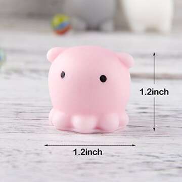 BeYumi Mochi Squishy Toys, 32 Pcs Mini Squishy Party Favors for Kids Animal Kawaii Squishies Cat Unicorn Squishy Mini Squeeze Stress Relief Toys for Kids Adult Birthday Party Favors Random